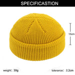 New Fashion Men's Beanie Winter Knit Hat Boy Skullcap Sailor Cap Cuffs