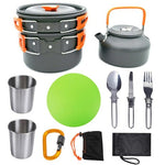 New Outdoor Camping Cookware Set Marching Utensils Tableware Cooking