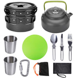 New Outdoor Camping Cookware Set Marching Utensils Tableware Cooking