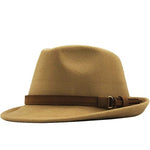 New Wool Women Men Fedora Hat For Winter Autumn Elegant Lady Gangster
