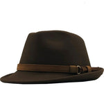 New Wool Women Men Fedora Hat For Winter Autumn Elegant Lady Gangster