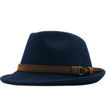 New Wool Women Men Fedora Hat For Winter Autumn Elegant Lady Gangster