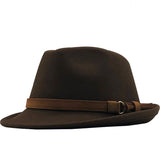 New Wool Women Men Fedora Hat For Winter Autumn Elegant Lady Gangster