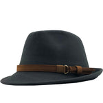 New Wool Women Men Fedora Hat For Winter Autumn Elegant Lady Gangster
