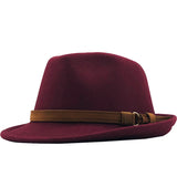 New Wool Women Men Fedora Hat For Winter Autumn Elegant Lady Gangster