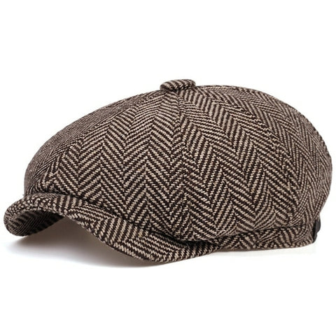 New mens Newsboy Cap Beret Hat Men Women wild Hats Tweed Gatsby