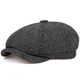 New mens Newsboy Cap Beret Hat Men Women wild Hats Tweed Gatsby