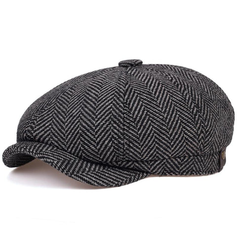 New mens Newsboy Cap Beret Hat Men Women wild Hats Tweed Gatsby