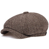 New mens Newsboy Cap Beret Hat Men Women wild Hats Tweed Gatsby