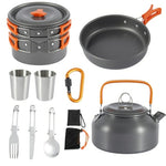 Outdoor Camping Cookware Kit Portable Aluminum Alloy Cookware Utensils