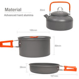 Outdoor Camping Cookware Kit Portable Aluminum Alloy Cookware Utensils