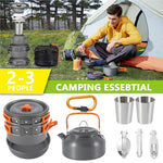 Outdoor Camping Cookware Kit Portable Aluminum Alloy Cookware Utensils