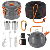 Outdoor Camping Cookware Kit Portable Aluminum Alloy Cookware Utensils