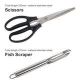 Outdoor Picnic Campping Cookware Set 8PCS Fork Knife Utensil Scissors