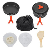 Portable Camping Tableware Cooking Set Outdoor Cookware Pan Pot Bowl