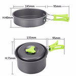Portable Camping Tableware Cooking Set Outdoor Cookware Pan Pot Bowl