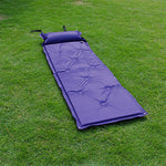 Portable Single Camping Mat With Pillow Inflatable Mattress Hike Beach