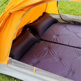 Portable Single Camping Mat With Pillow Inflatable Mattress Hike Beach