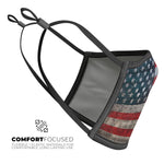 Riveted Metal American Flag USA - Made in USA Mouth Cover Unisex