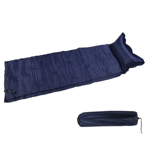 Single Inflatable Sleeping Bed Outdoor Camping Mat Portable Roll Self