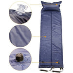 Single Inflatable Sleeping Bed Outdoor Camping Mat Portable Roll Self