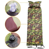 Single Inflatable Sleeping Bed Outdoor Camping Mat Portable Roll Self