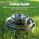 Stainless Steel Bowl Cups Set Camping Tableware Picnic Cookware