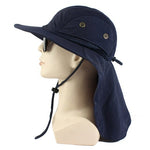 Summer Sun Hat Bucket Men Women Boonie Hat with Neck Flap Outdoor UV