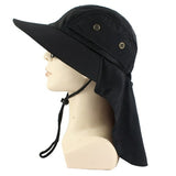 Summer Sun Hat Bucket Men Women Boonie Hat with Neck Flap Outdoor UV