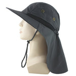 Summer Sun Hat Bucket Men Women Boonie Hat with Neck Flap Outdoor UV