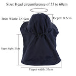 Summer Sun Hat Bucket Men Women Boonie Hat with Neck Flap Outdoor UV