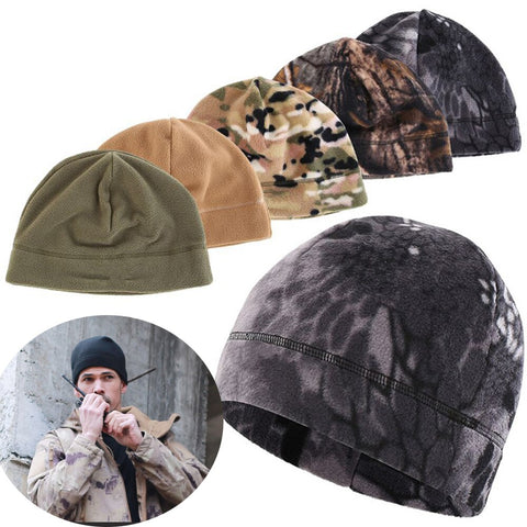 Winter Fleece Hats Windproof Men Women Outdoor Hiking Caps Warm Fleece