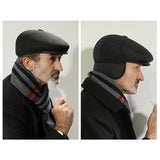Winter Newsboy Hat With Earflaps Beret Dad Hat Winter Warm Hats for