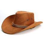 Women Men Western Cowboy Hat Unisex Riding Cap Accessory Fashion Wide