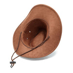 Women Men Western Cowboy Hat Unisex Riding Cap Accessory Fashion Wide